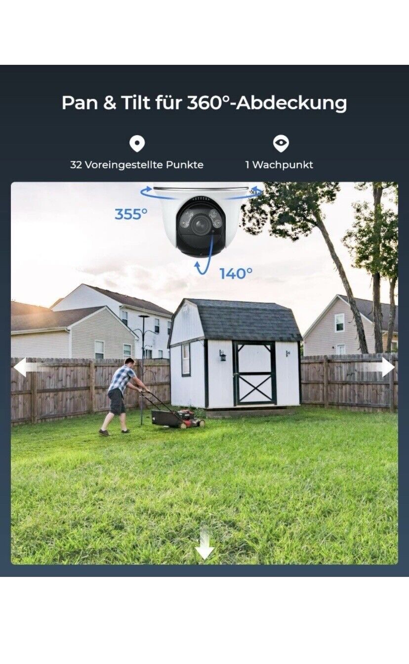 Reolink Argus PT Ultra 4K 8MP kabellose Überwachungskamera