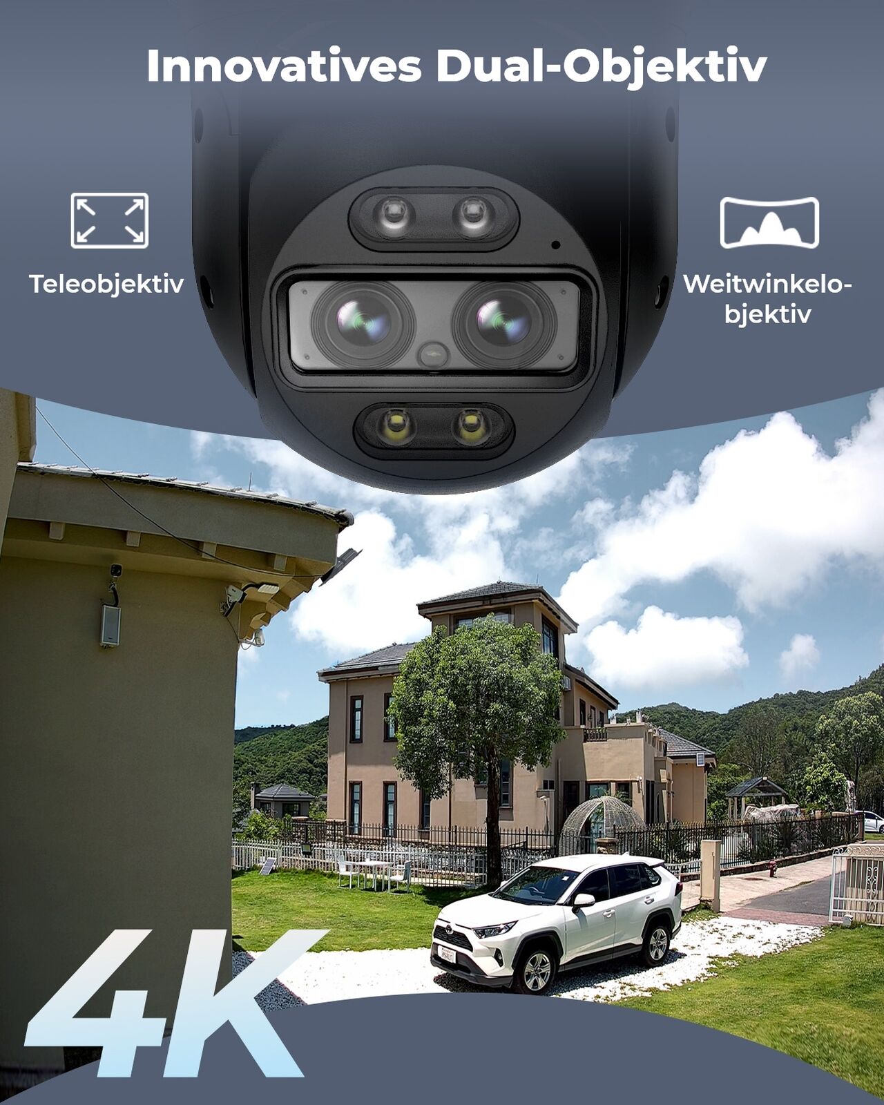 Reolink 4K 8MP PTZ Überwachungskamera Aussen WLAN Auto-Tracking Trackmix WiFi