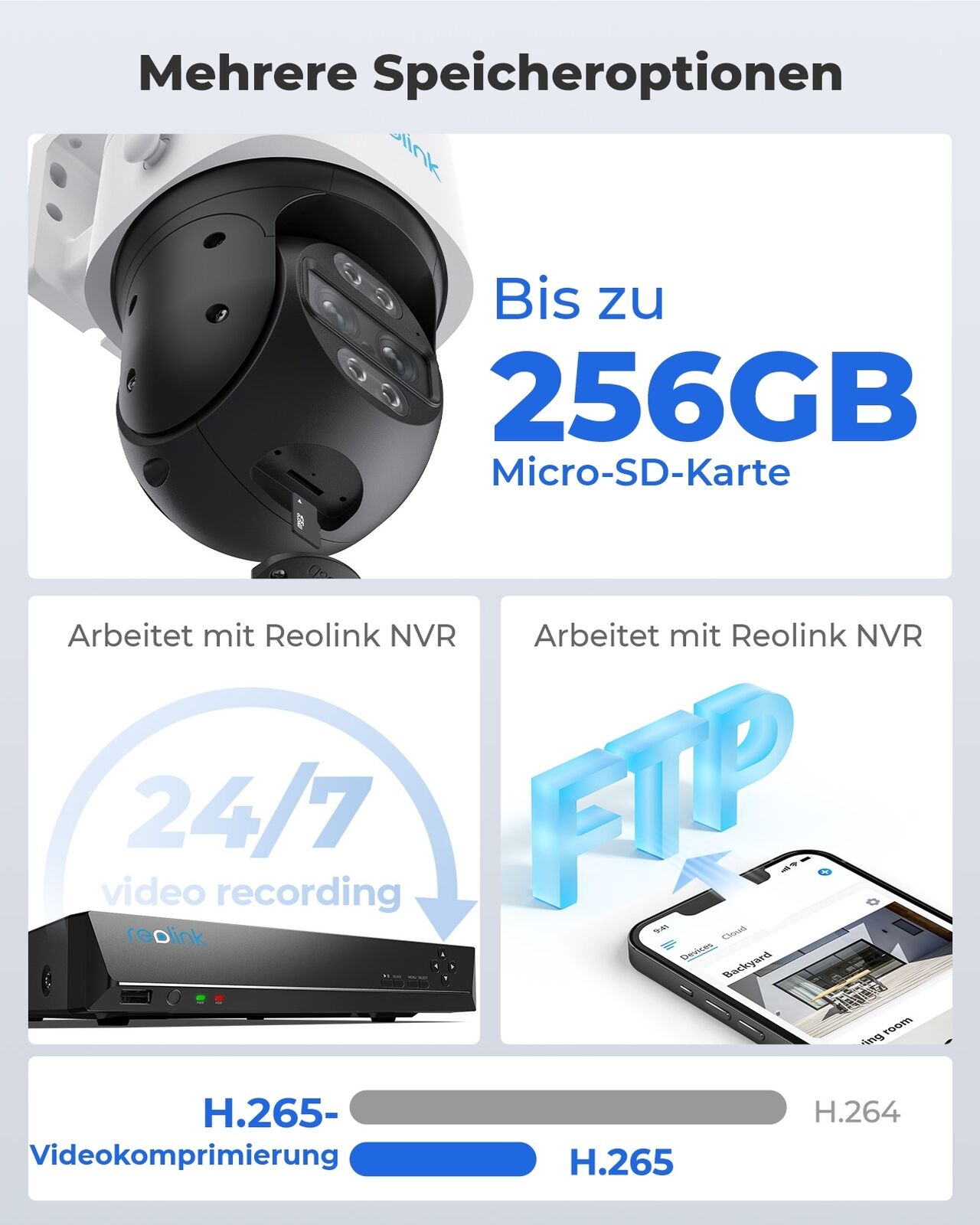 Reolink 4K 8MP PTZ Überwachungskamera Aussen WLAN Auto-Tracking Trackmix WiFi