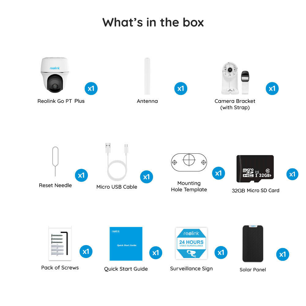 Reolink Go PT Plus mit Solarpanel LTE Überwachungskamera 355°Schwenk & 140°Neige